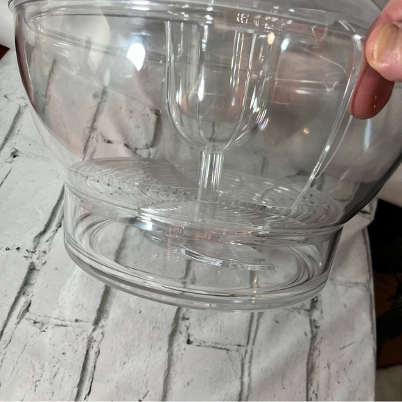 Acrylic Serving Bowl Divided W/dip Bowl  & Utensils Veggies, Fruits,cold salads - Picture 12 of 16